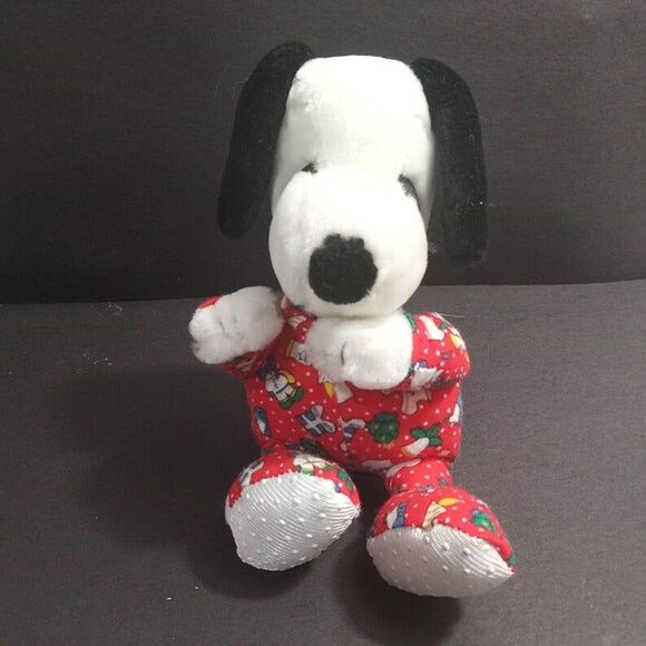 Applause Peanuts Snoopy in Pajamas Beanbag 6'' Stuffed Animal - Picture 6 of 7